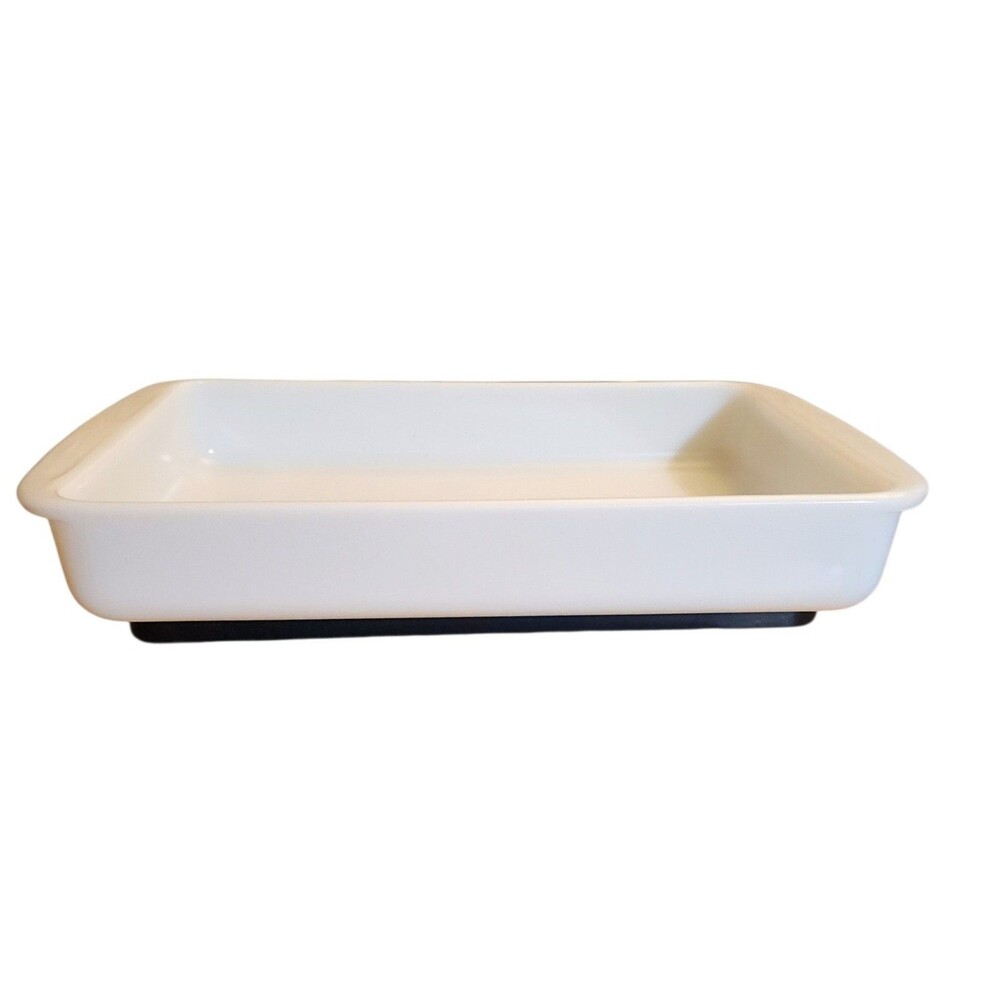 Vintage Pyrex Rectangular Baking Dish #232 White Milk Glass 11.75 x 7.5 x1.75